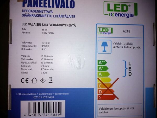 Süvistatav Led plafoon-paneelvalgus​ti,18w - Image 3