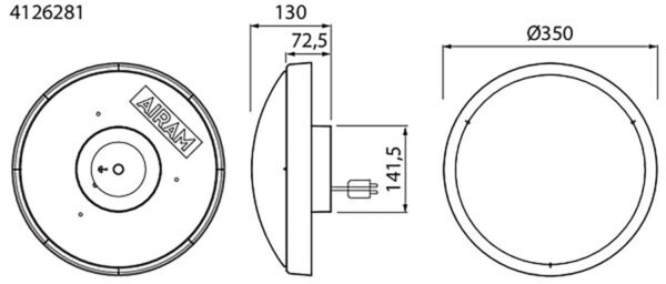 Airam Zeo Duo LED lae-/seinavalgusti ,12 W , d-280mm - Image 7