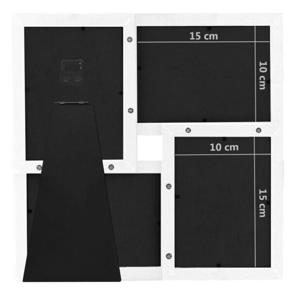 Kollaaž-pildiraam 4x(10x15 cm), valge MDF - Image 8
