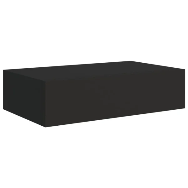 Sahtliga seinariiulid, 2 tk, must, MDF - Image 6