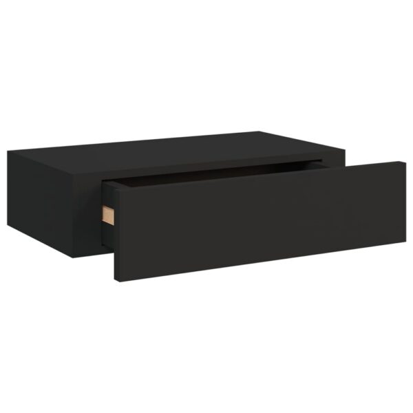 Sahtliga seinariiulid, 2 tk, must, MDF - Image 7