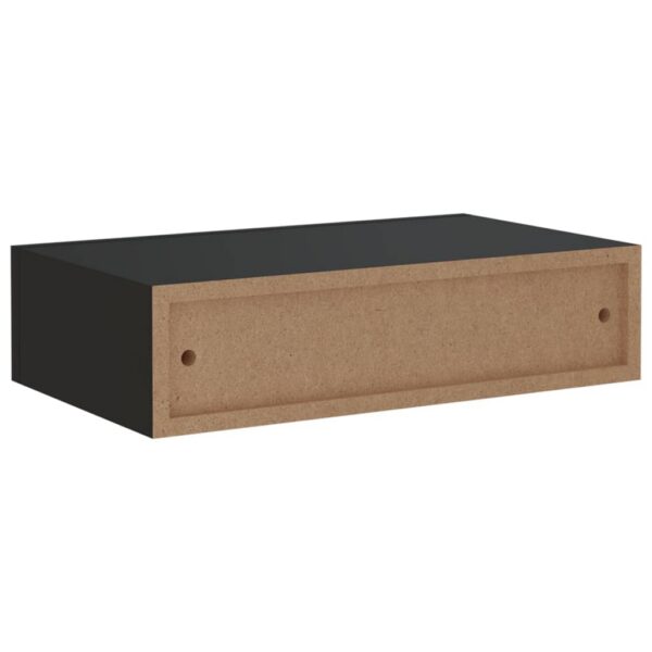 Sahtliga seinariiulid, 2 tk, must, MDF - Image 2