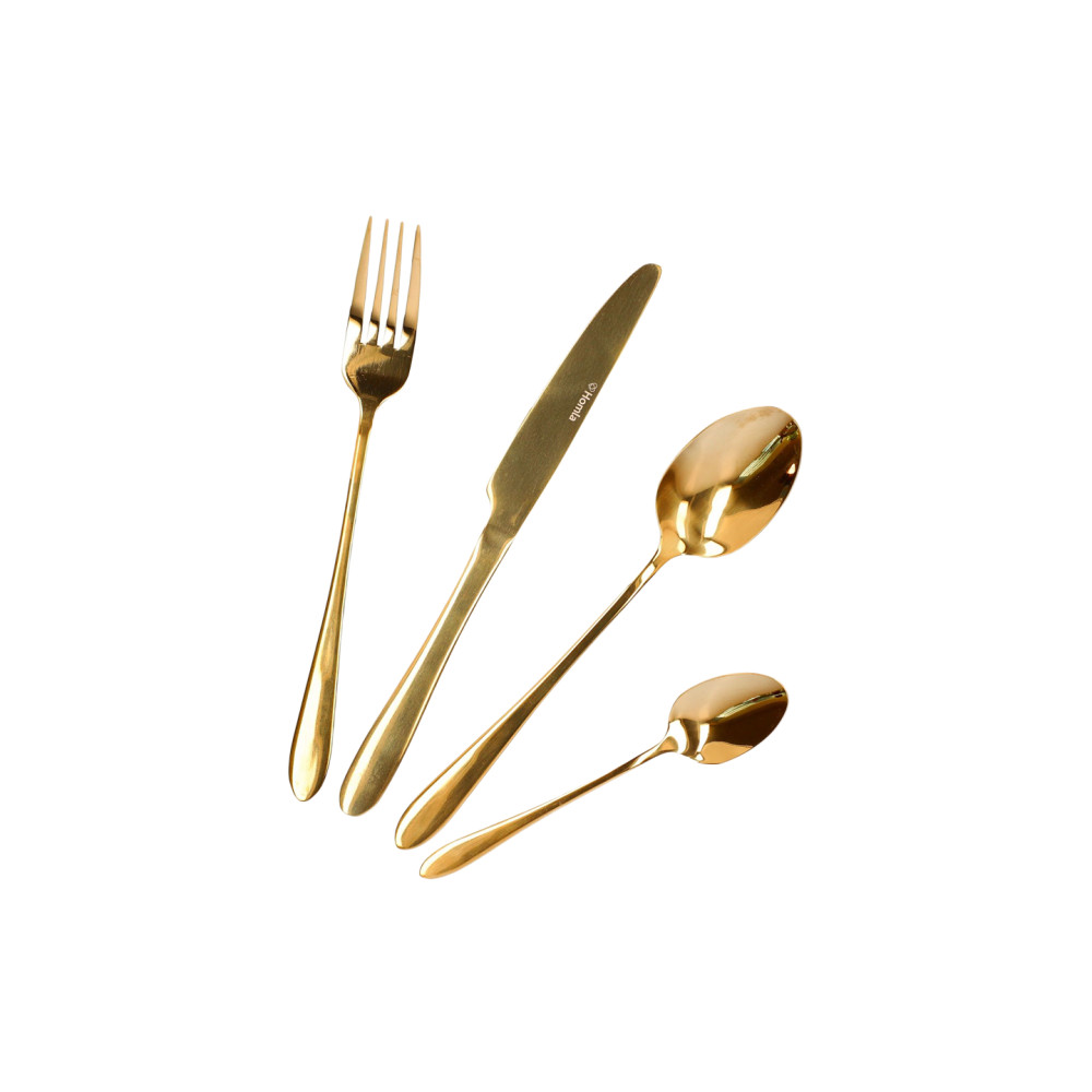 Kuldne söögiriistade komplekt 4-le - Image 5