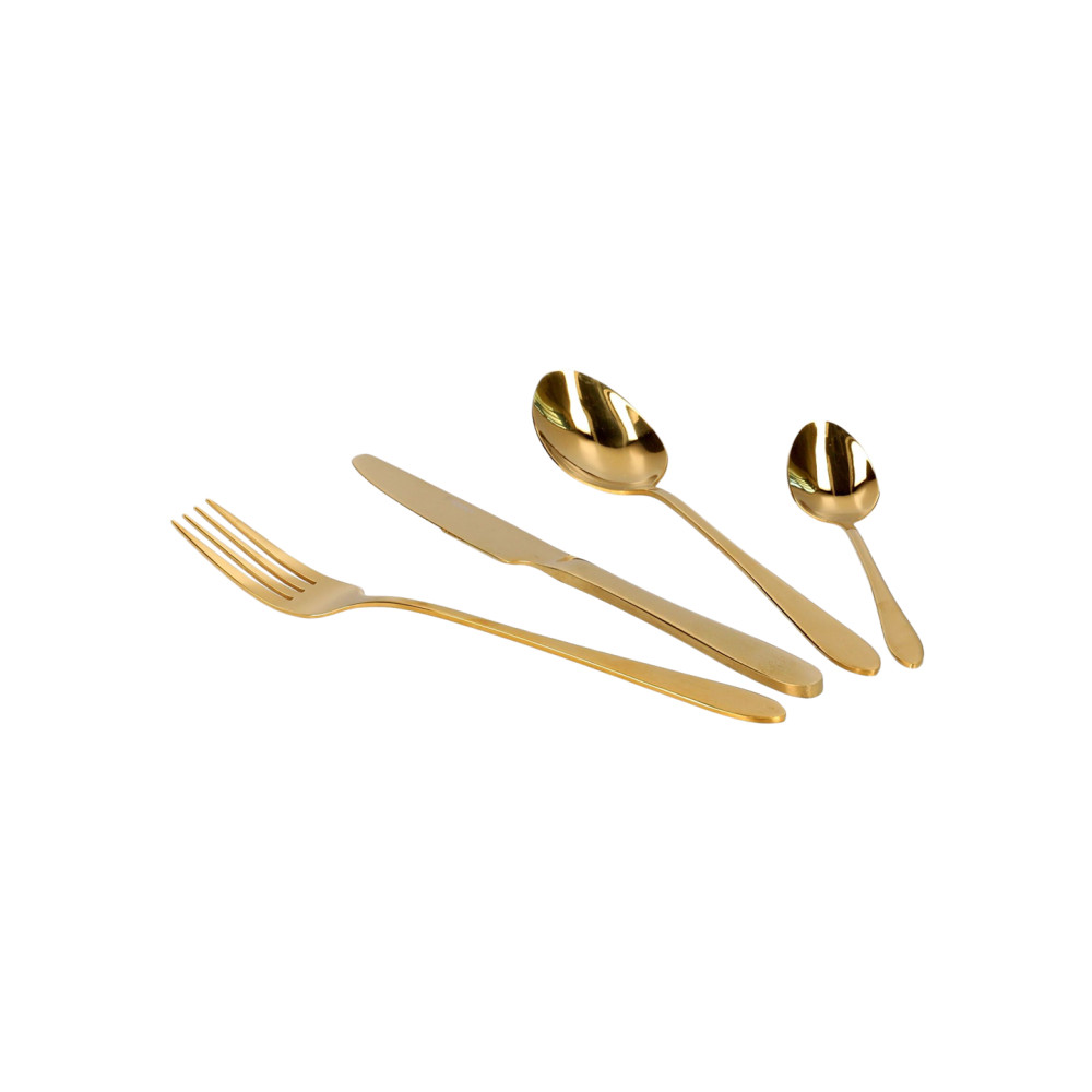 Kuldne söögiriistade komplekt 4-le