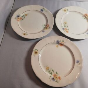 Portselanist lilledekooriga koogitaldrikud, 3 tk, Arabia (Y)