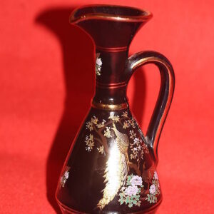 Ilus linnudekooriga vaas-kann, 24K gold, Kreeka käsitöö (Y)