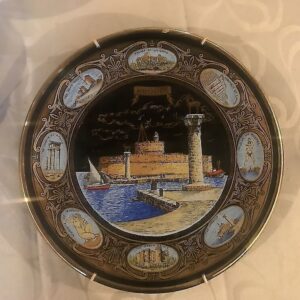 Seinataldrik, 24k gold, Ibiscus Keramik,Rhodes (Y)