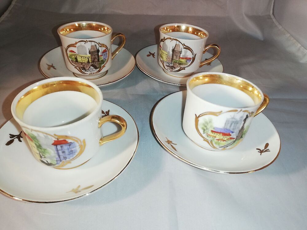 Portselanist tassikomplektid 4-le,maalitud (Y)