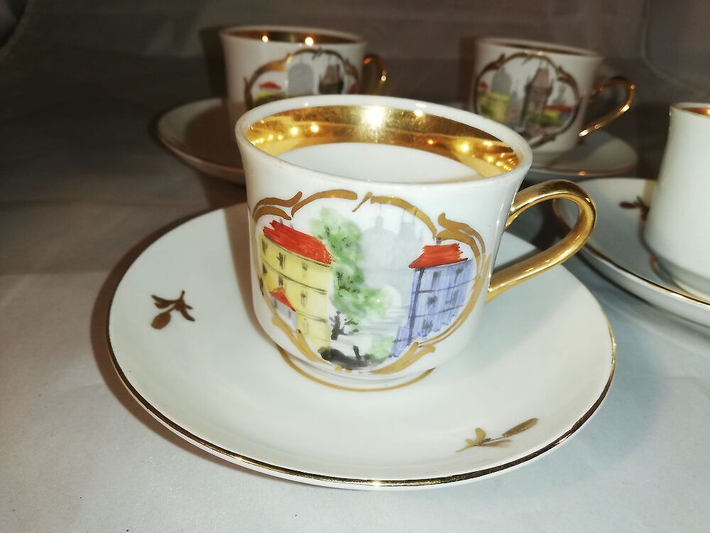 Portselanist tassikomplektid 4-le,maalitud (Y) - Image 7