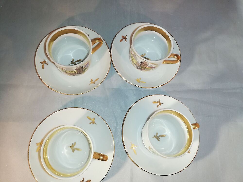 Portselanist tassikomplektid 4-le,maalitud (Y) - Image 3