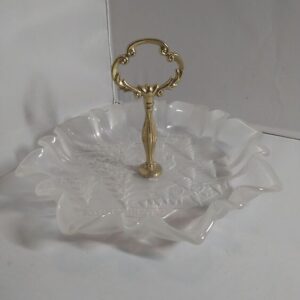 Ilus talveteemaline vaagen-kauss vms, klaas ja metall (Y)