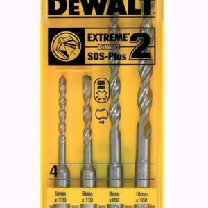 4 -ne Dewalt Extreme2 puuride komplekt, SDS-Plus