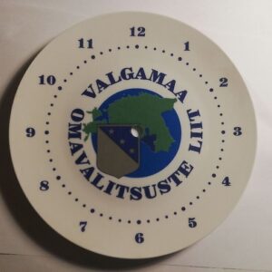 Portselanist seinataldrik-kellaplaat Valga OV liit (Y)