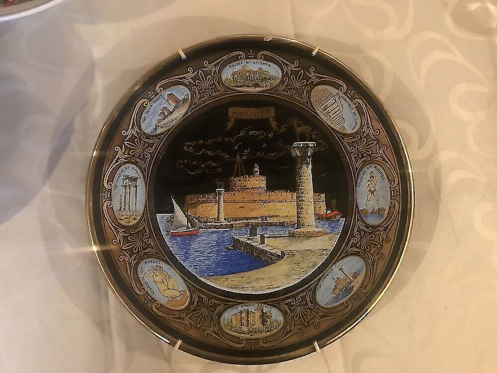 Seinataldrik, 24k gold, Ibiscus Keramik,Rhodes (Y)