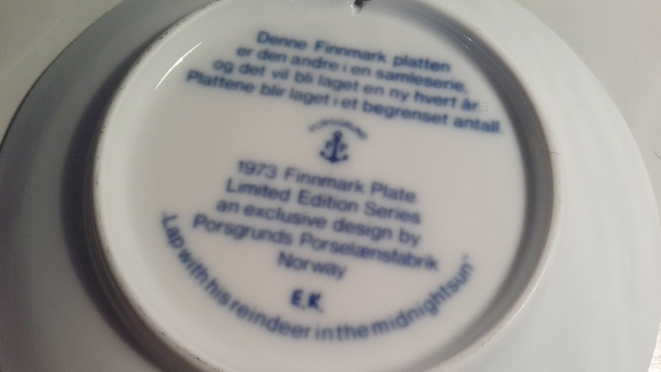 Portselanist seinataldrik,Finmark 1973 (Y) - Image 3