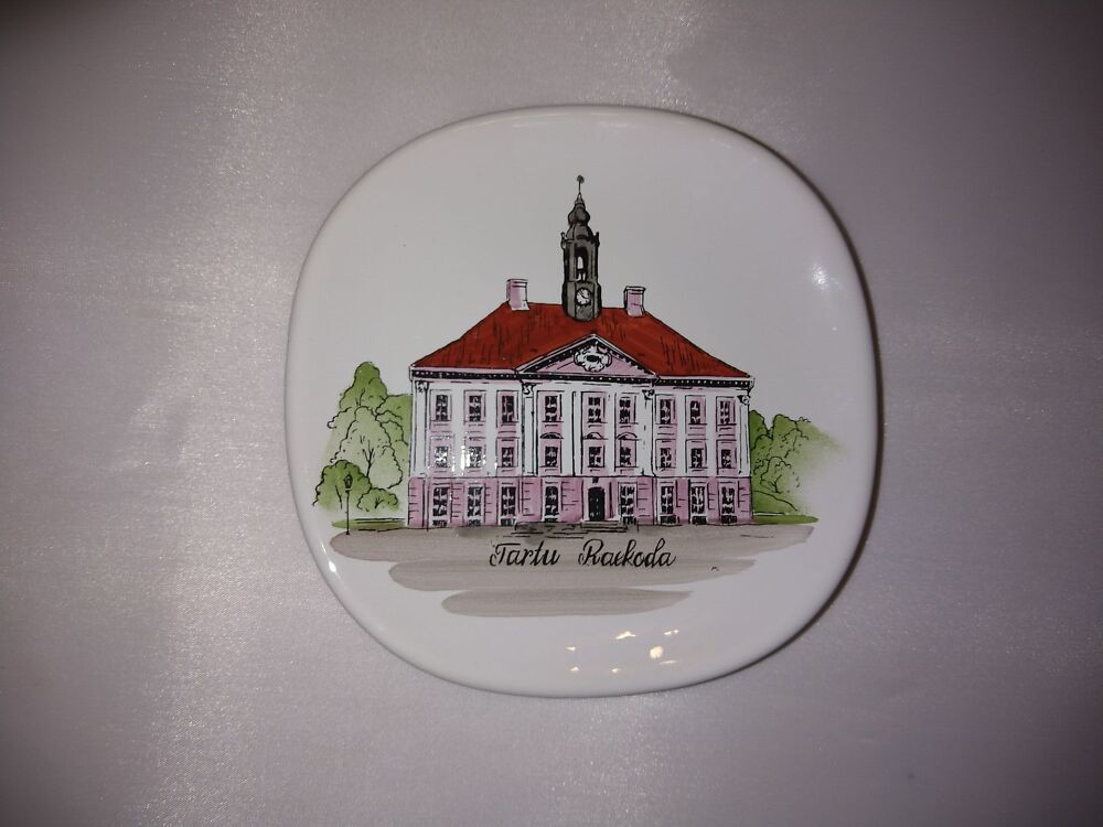 Portselanist seinataldrik Tartu Raekoda,käsimaal (Y)