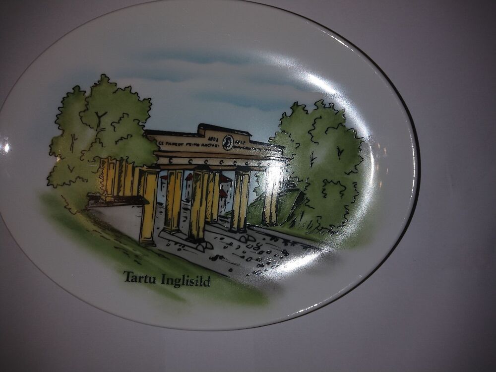 Portselanist seinataldrik Tartu Inglisild,käsimaal (Y) - Image 4
