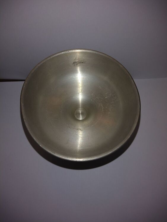 Vintage tinasulamist jalaga kauss / kompotialus, Ø 11,5 cm - Pilt 4