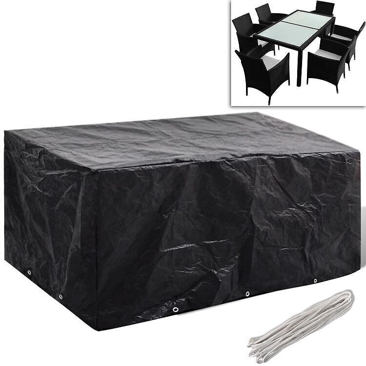 Aiamööbli kate 6 inimesele polürotang 10 avaga 240cmx 140 cm