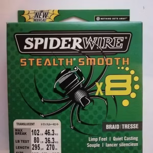 SpiderWire Stealth Smooth x8 kiudnöör, 0,39 mm, 270 m, Translucent