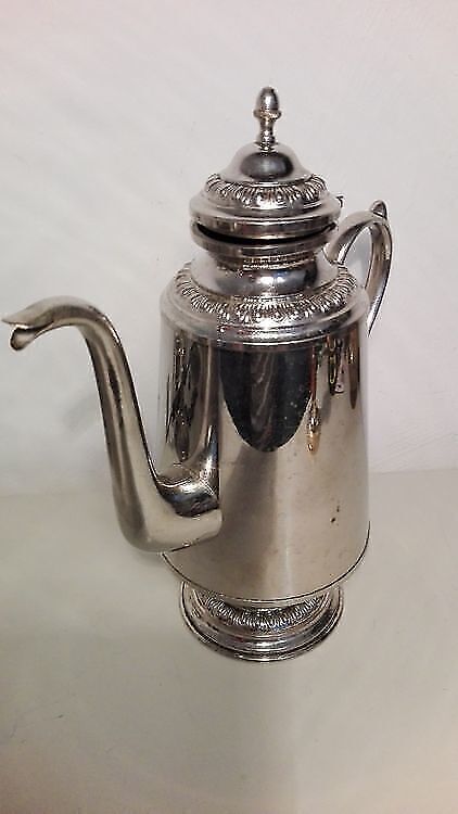 Vintage metallist kohvikann / serveerimiskann ornamentidega - Pilt 3