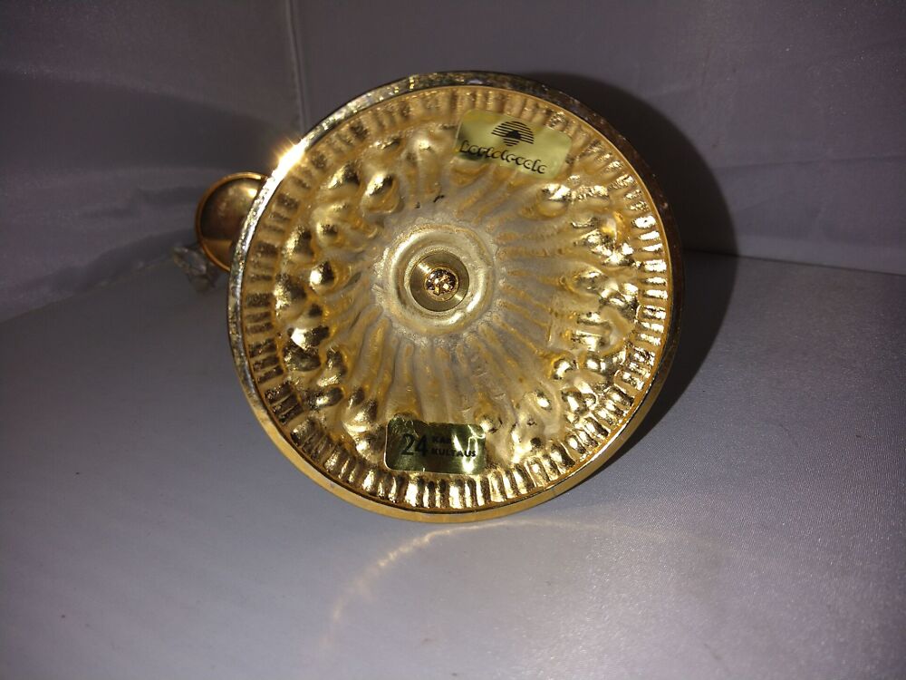 Soome vintage kullatud kaheharuline kristallripatsitega küünlajalg - Image 4