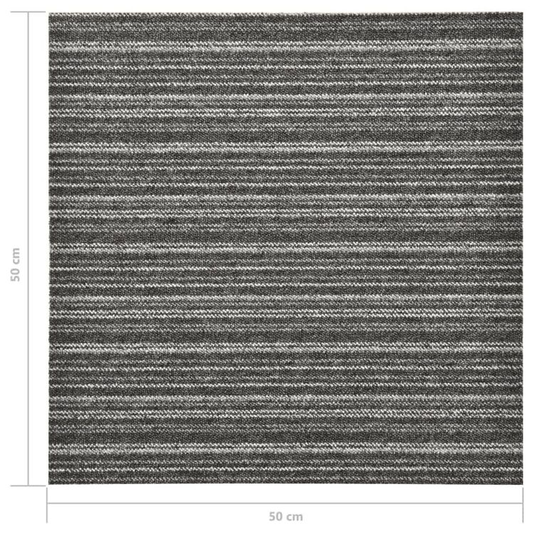 Põranda plaatvaibad 20 tk, 5 m², 50x50 cm triibuline antrats - Pilt 7