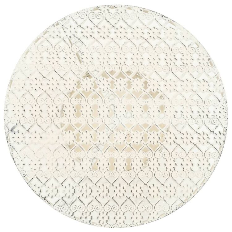 Vanaaegses stiilis bistroolaud, metall 40 x 70 cm, valge - Image 3