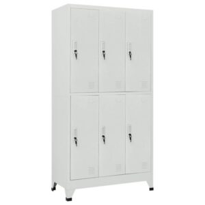 Lukustatav hoiukapp 6 kapiga, terasest 90 x 45 x180 cm, hall