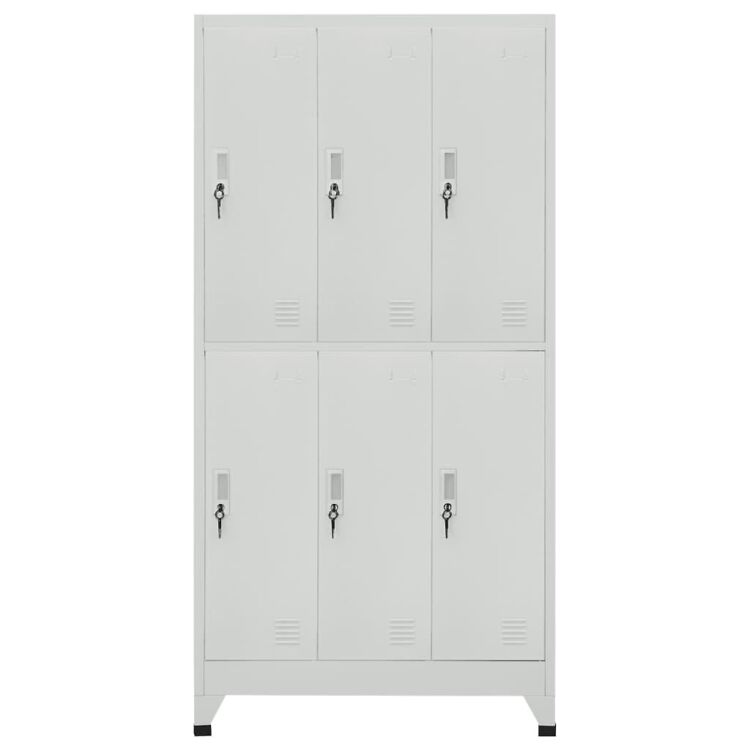 Lukustatav hoiukapp 6 kapiga, terasest 90 x 45 x180 cm, hall - Image 2