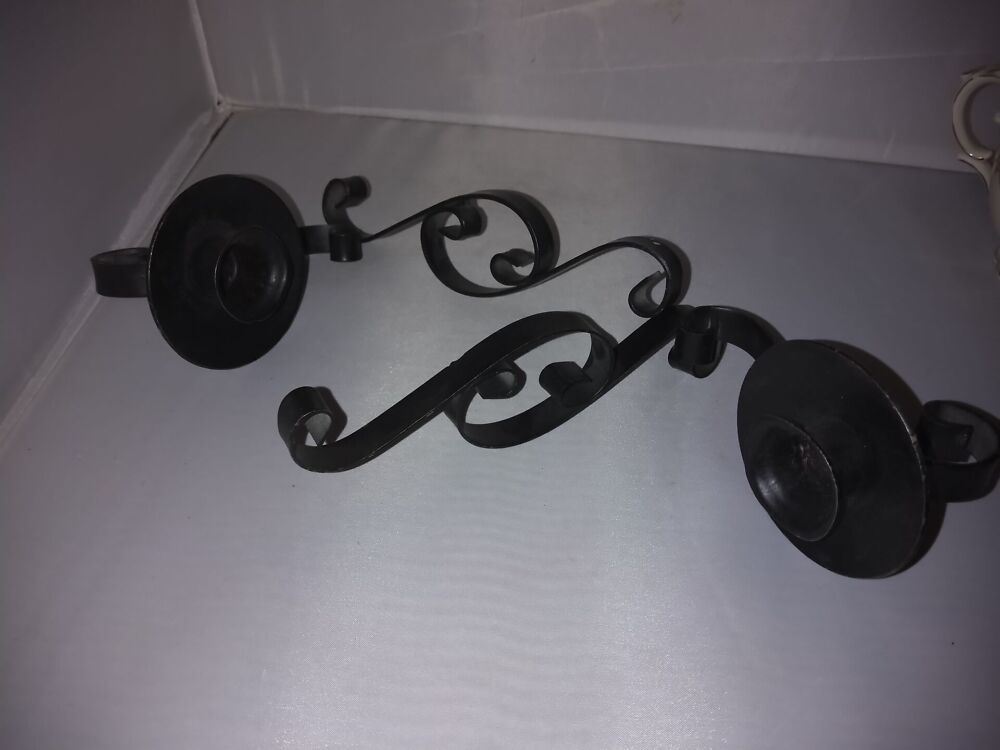 Metallist sepistatud riputatavad küünlajalad seinale,2 tk (Y) - Image 4