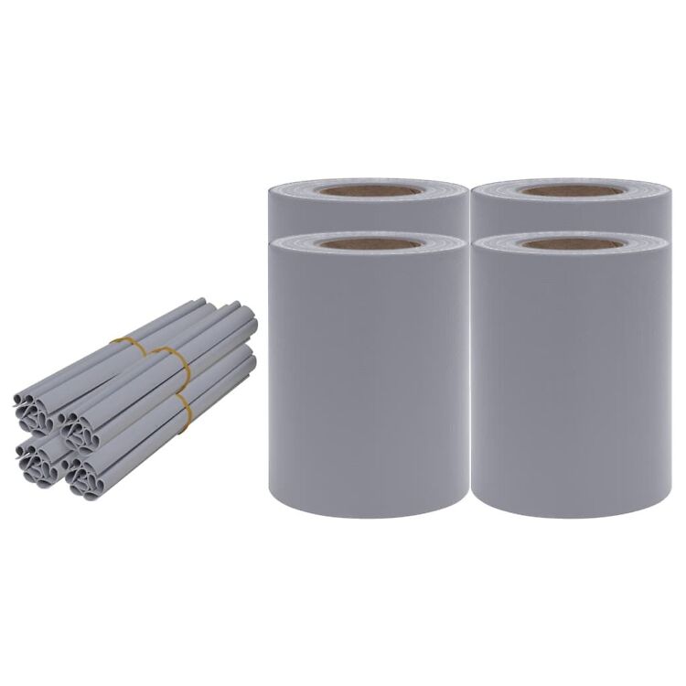 Aia privaatsuskate, 4 tk, PVC 35 x 0,19 m, matt helehall - Image 6