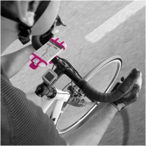 Celly EasyBike roosa silikoonist telefonihoidik juhtrauale