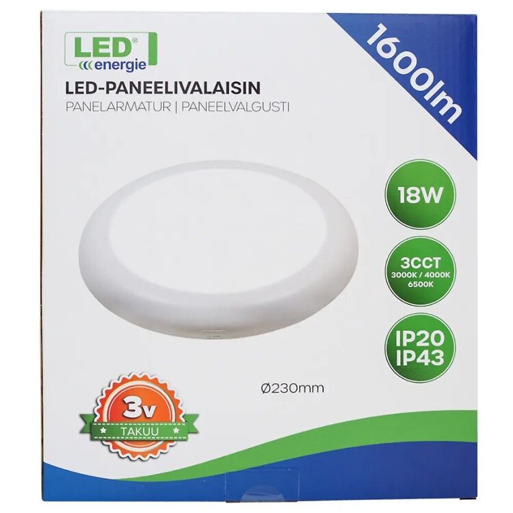 Led plafoon-üldvalgusti,d-230mm, 3CCT, 1600 lm, 18 W - Image 2