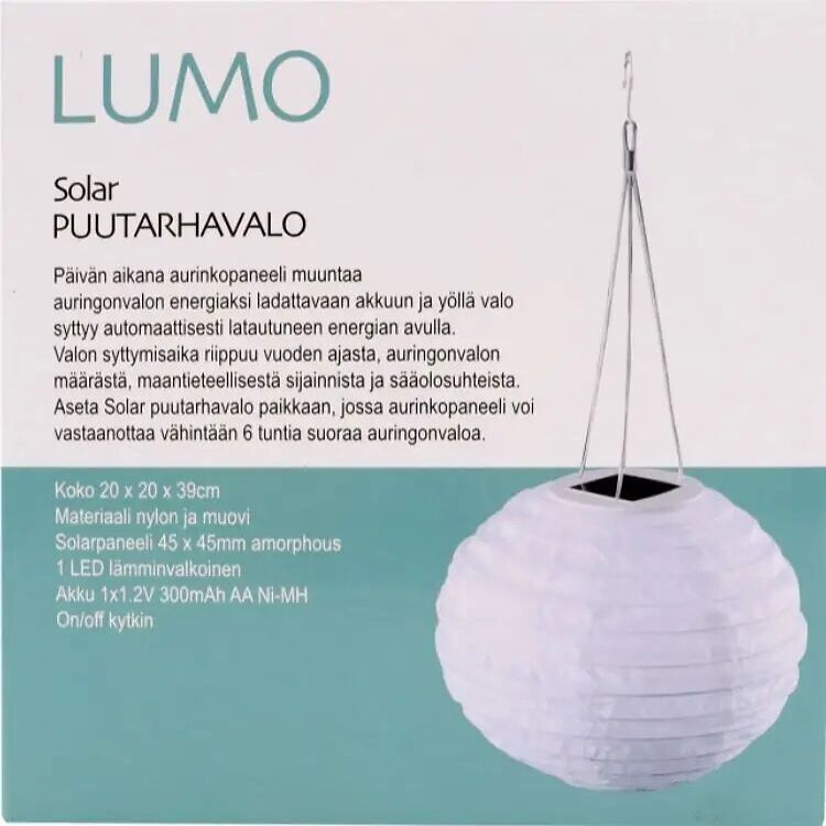 Lumo päikesepatareiga rippuv aialatern, 20 × 20 × 39 cm - Image 4