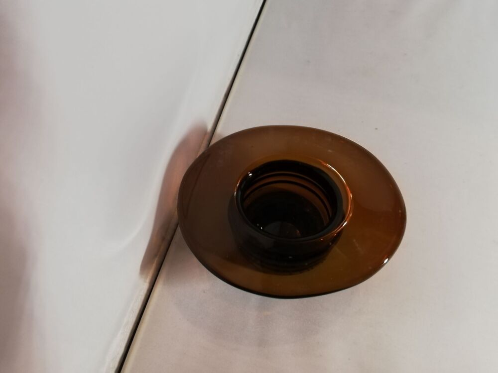 Värvilisest klaasist küünlaalus vms, murtud põhjaga (Y) - Image 4