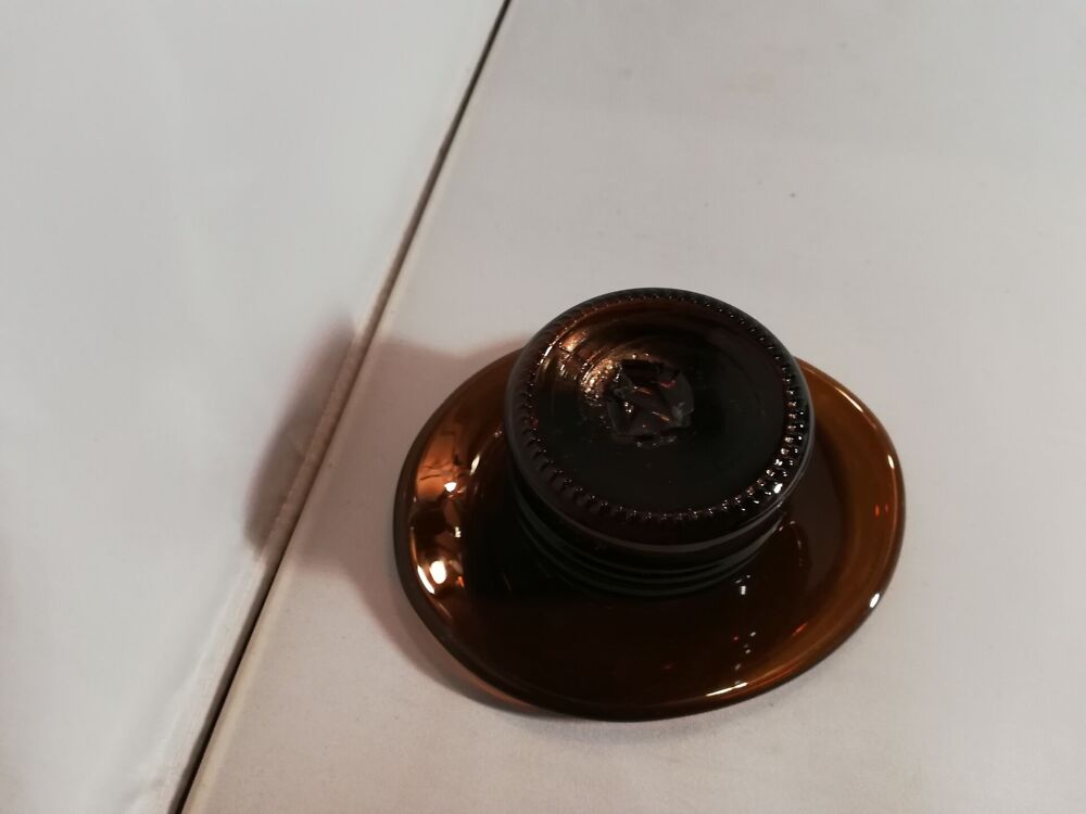 Värvilisest klaasist küünlaalus vms, murtud põhjaga (Y) - Image 6