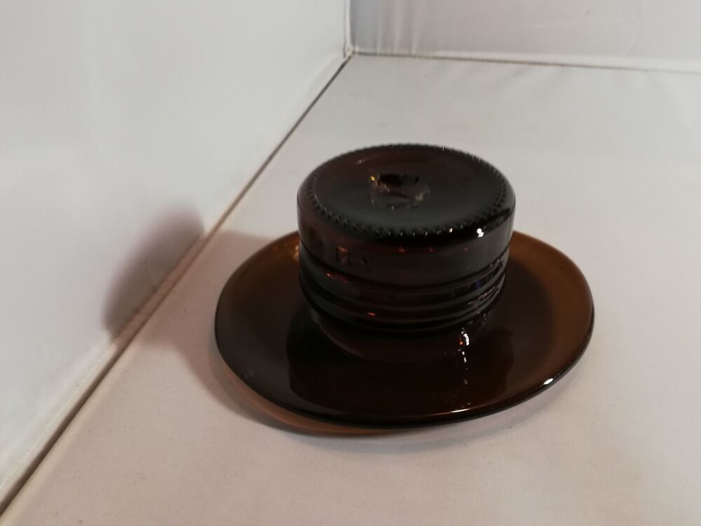 Värvilisest klaasist küünlaalus vms, murtud põhjaga (Y) - Image 7