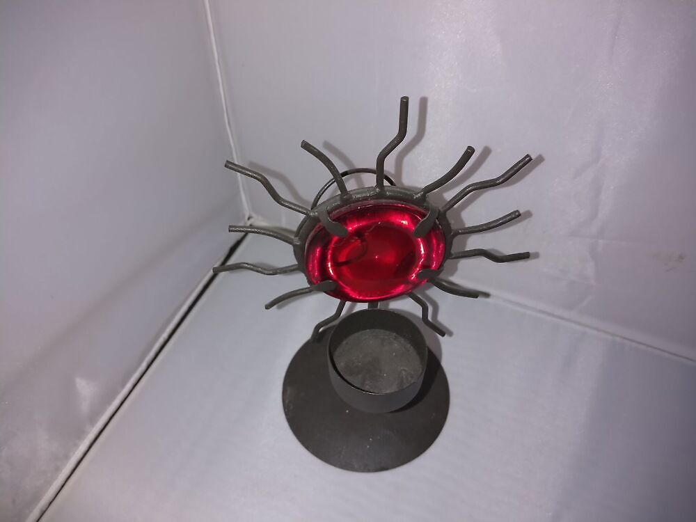 Ilus küünlajalg ,metall ja klaas (Y) - Image 3