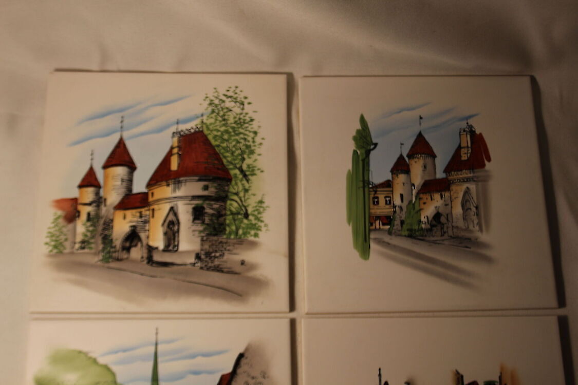Tallinna vaated, käsimaal,20x20cm, 4tk (Y) - Image 3