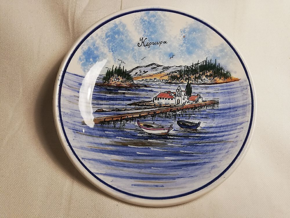 Keraamiline seinataldrik ,Kreeka,käsimaal (Y)