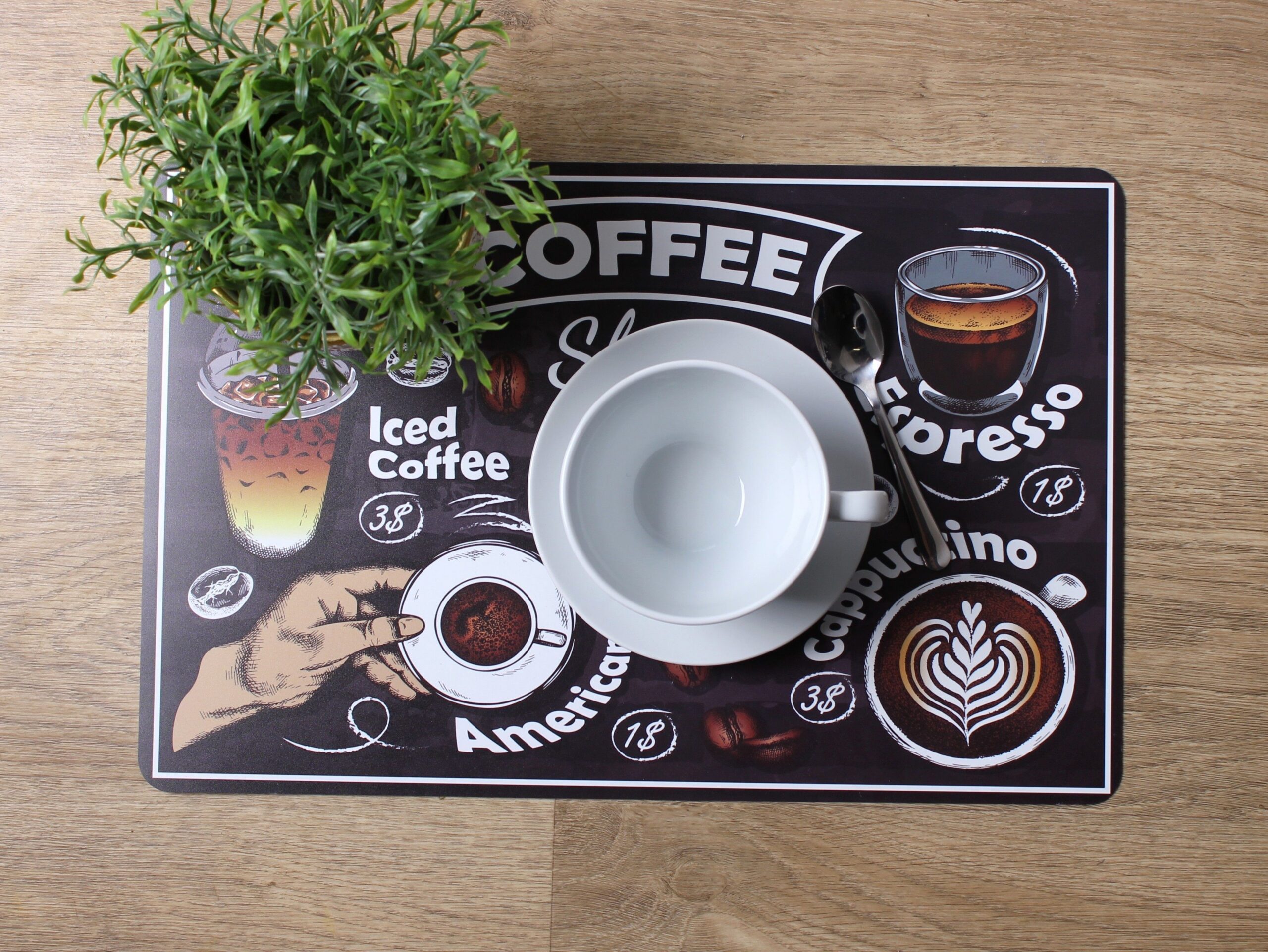 Lauamatt-taldrikualus,coffee