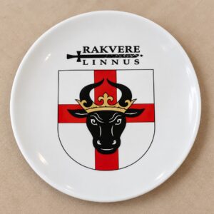 Portselanist dekoratiivtaldrik „Rakvere Linnus“, ca 22 × 17 cm