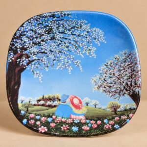 Arabia Finland „Kevättunnelmia“ seinataldrik – Anita Rantanen-Siewers – 12 × 12 cm