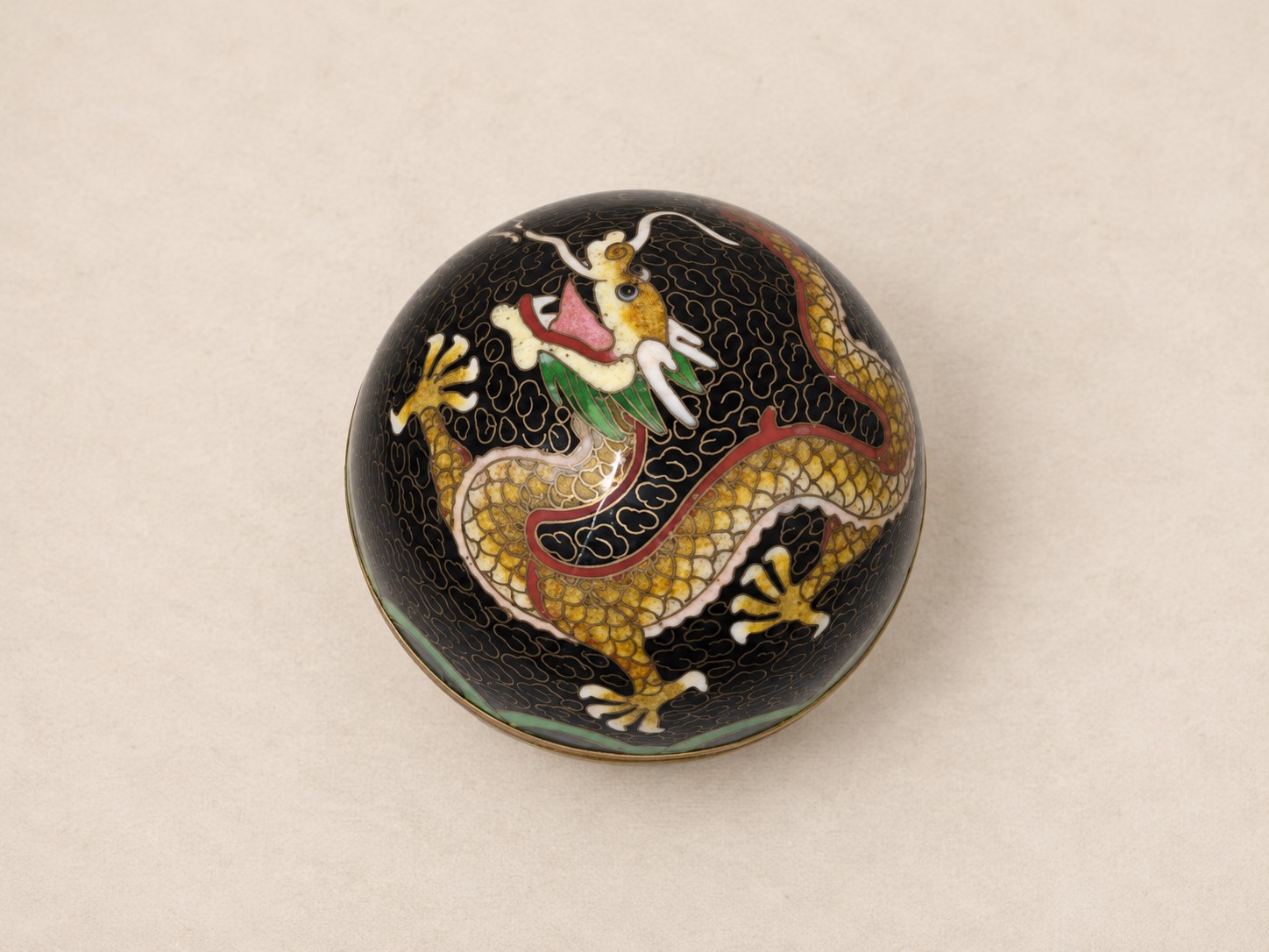 Vintage Hiina cloisonné karp draakonimotiiviga - Pilt 3