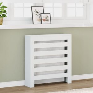 Valge radiaatori kate, 78 x 20 x 82 cm,horisontaalsed lipid