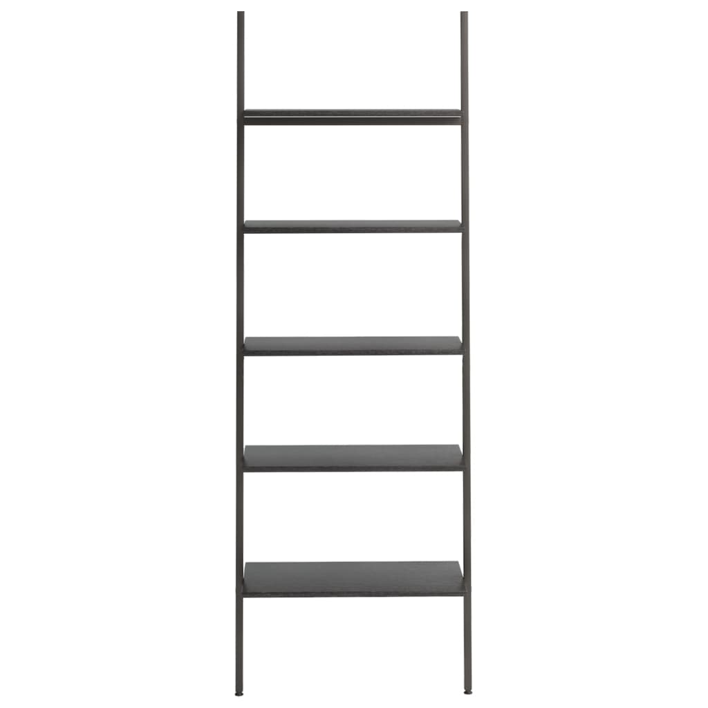 5 riiuliga redelriiul, must, 64 x 34 x 185,5 cm - Image 4