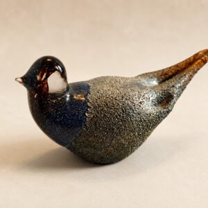 Vintage puhutud klaasist linnukuju – 15 cm