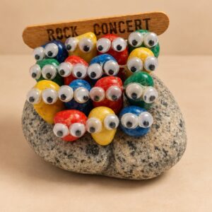Vintage 1970ndate „Rock Concert“ Pet Rock dekoratiivkuju