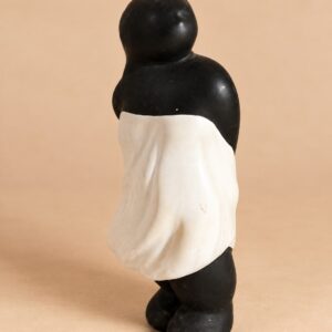 Vintage dekoratiivne naisfiguur, must-valge, ca 20,5 cm